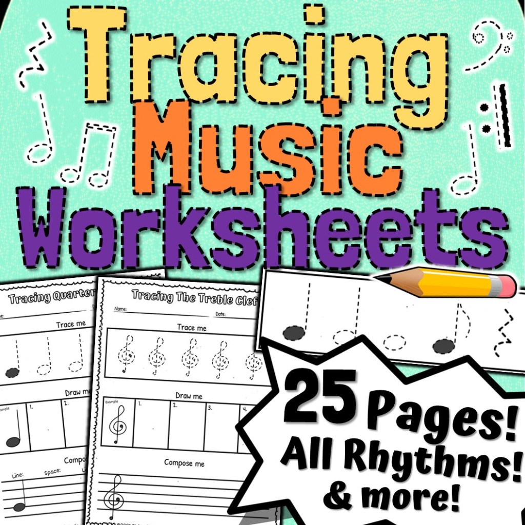 Music Tracing Worksheets