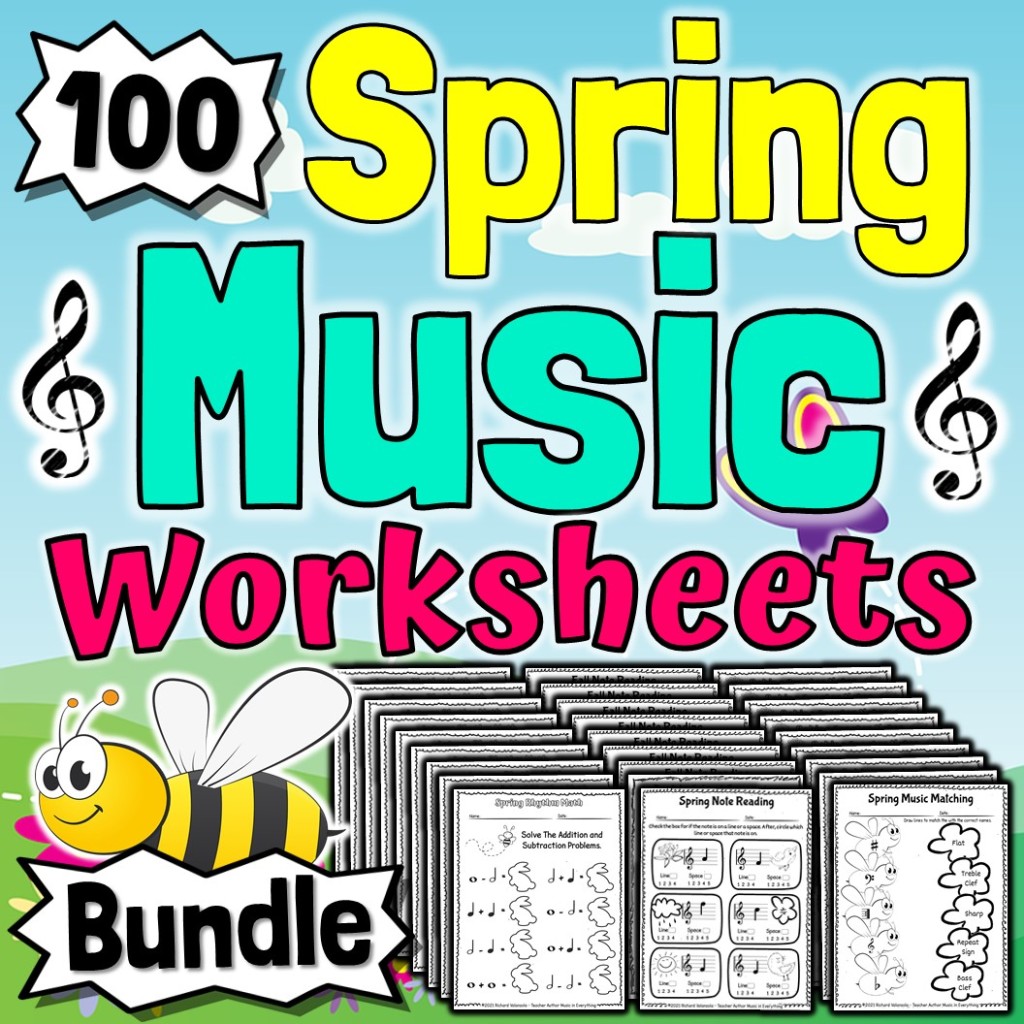 100 Spring Music Worksheets